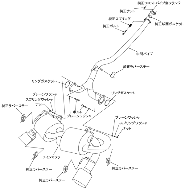 パーツ Hi-Power SPEC-L II GRB GRF GH8 HKS Hi-Power Spec L II Muffler Exhaust System - WRX STI GRB