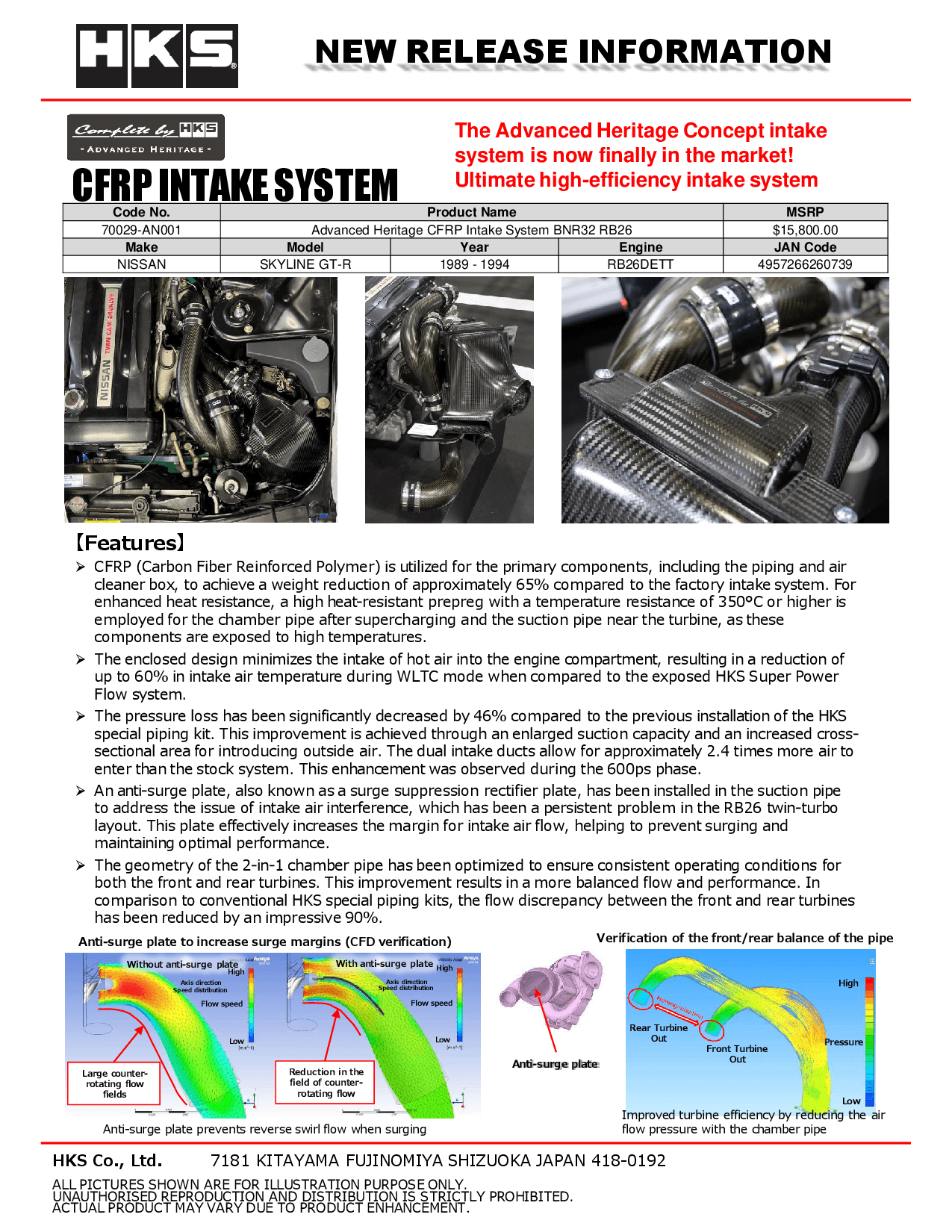 ADVANCED HERITAGEINTAKE SYSTEM BNR32 RB26 | HKS High Performance