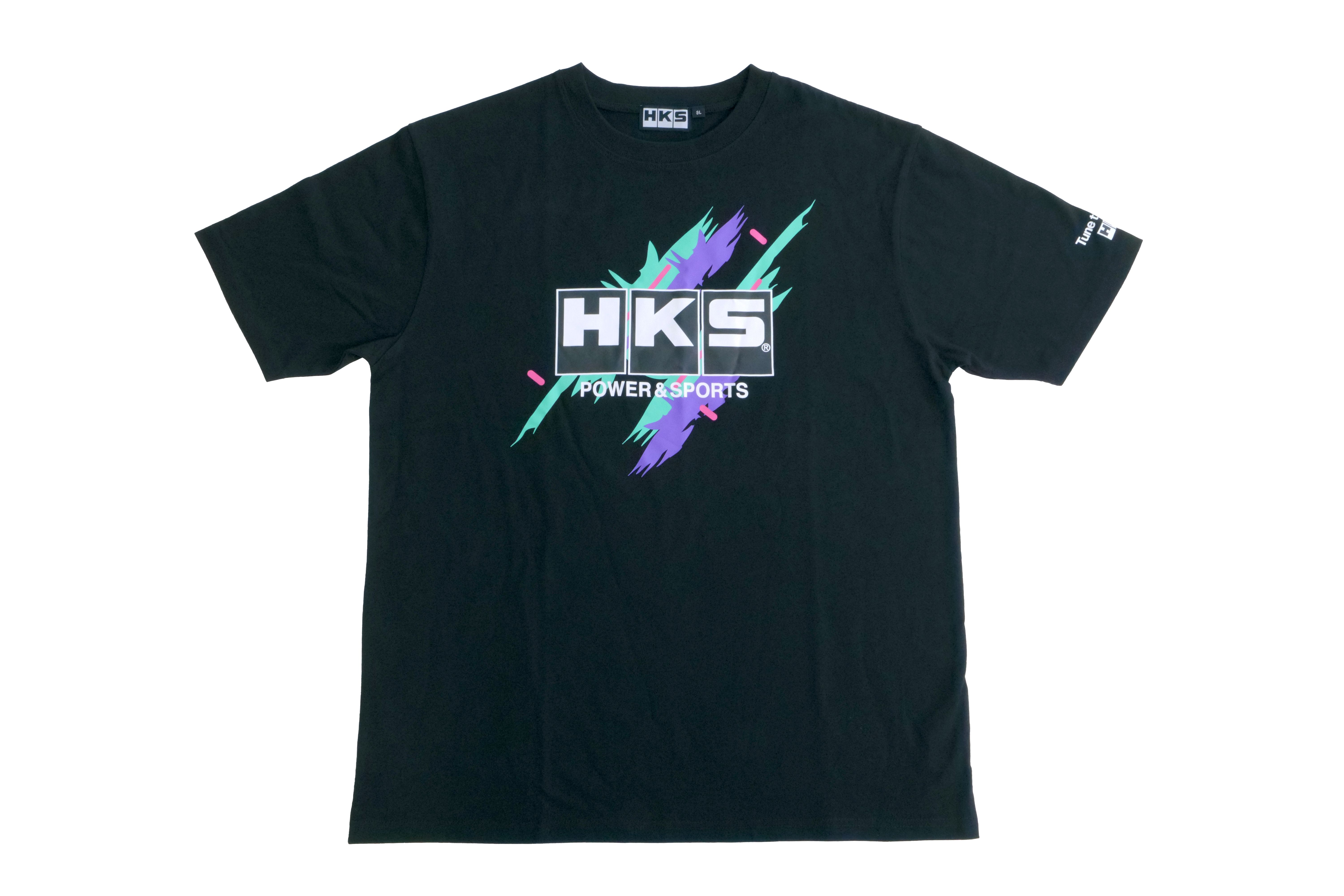 Hks t shirt super racing black 3l hks high performance auto parts