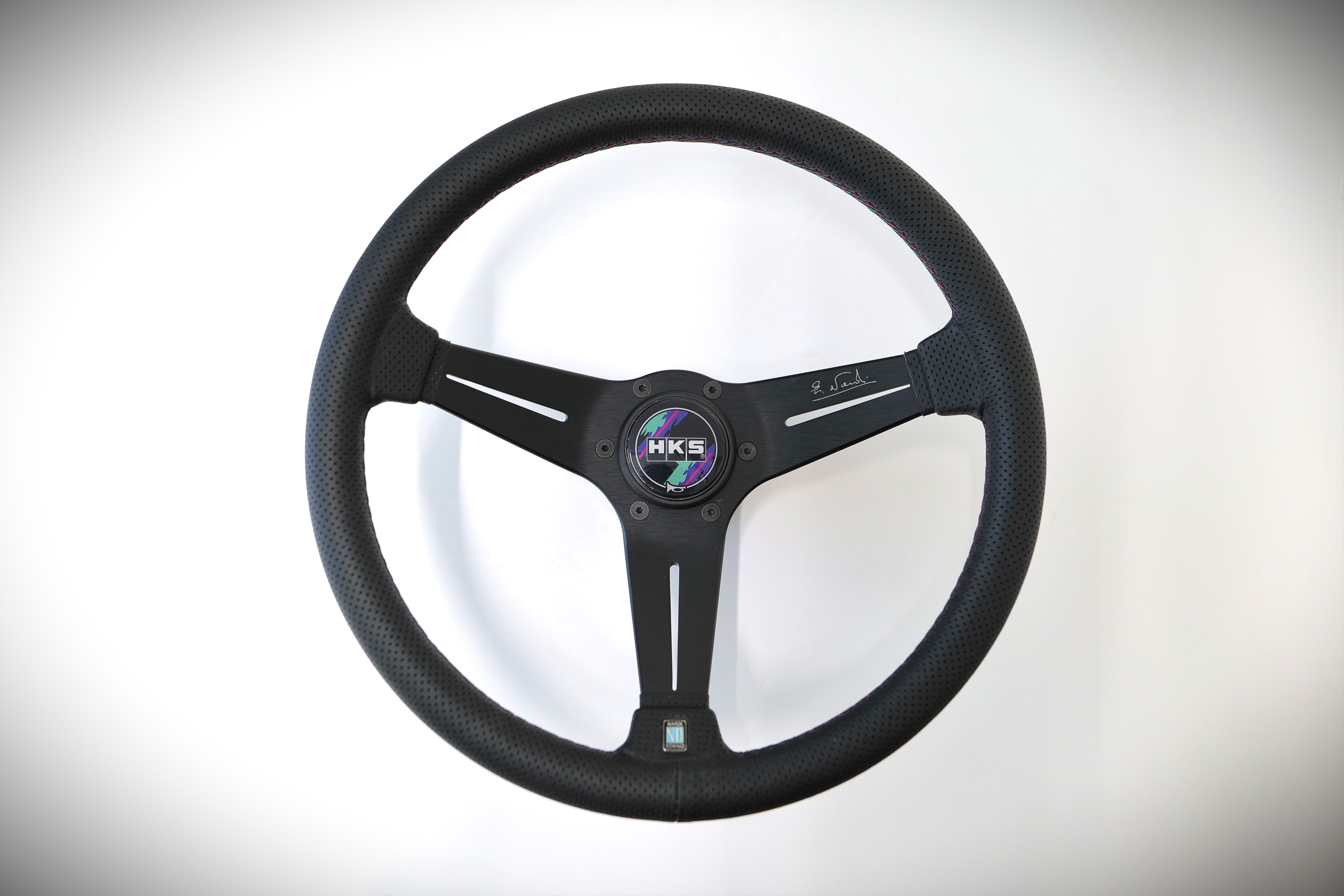 NARDI x HKS スタイル ディープコーンレザーステアリング 14インチ★ HKS 50th Anniversary Limited edition Nardi steering wheel