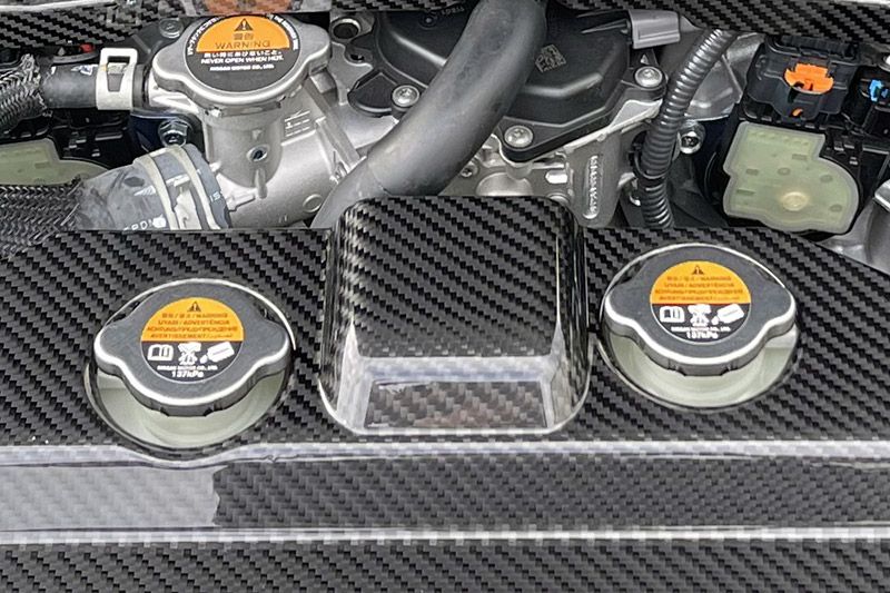 CARBON RADIATOR COVER for Z | HKS High Performance Auto Parts