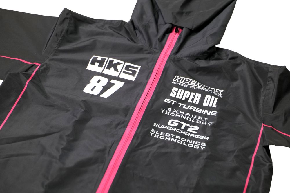 古着 HKS USAモデル ジャケット グリーン ブラック ロゴ 古着 HKS USA