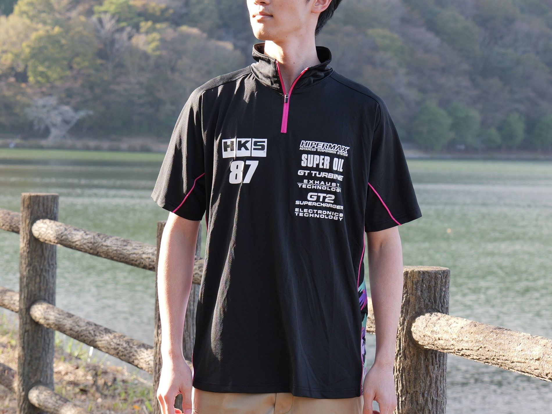 トップス HKS HKS HI-POWER TITANIUM FACE BLUE EXHAUST MUFFLER Inlet 2.0